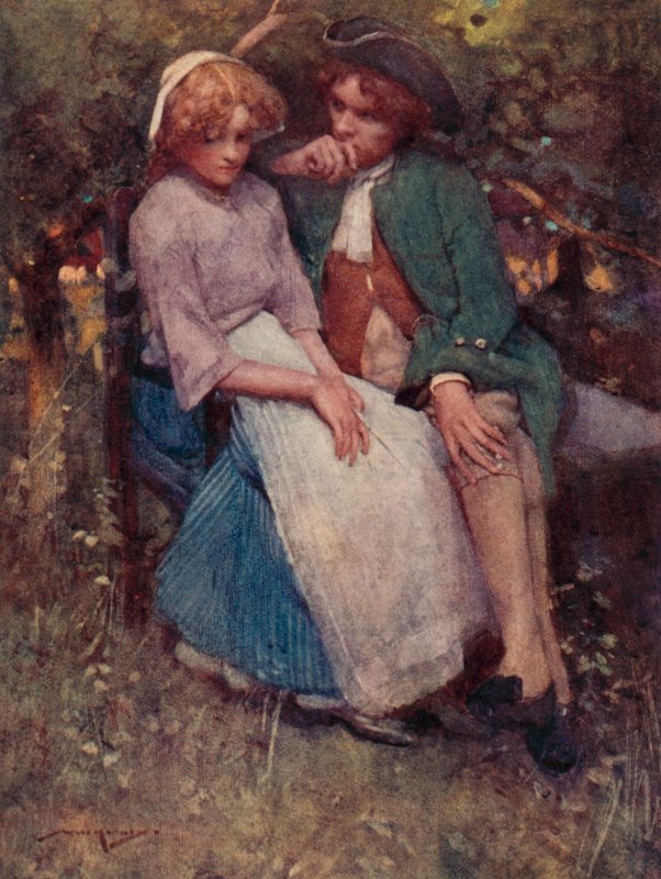 Ilustrace pro opuštěnou vesnici od Olivera Goldsmitha (Color Litho) od William Lee Hankey