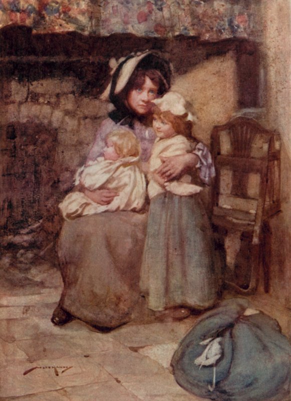 Ilustrace pro The Deserted Village od Olivera Goldsmitha (barevné lito) od William Lee Hankey