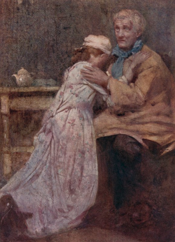 Ilustrace pro The Deserted Village od Olivera Goldsmitha (barevné lito) od William Lee Hankey