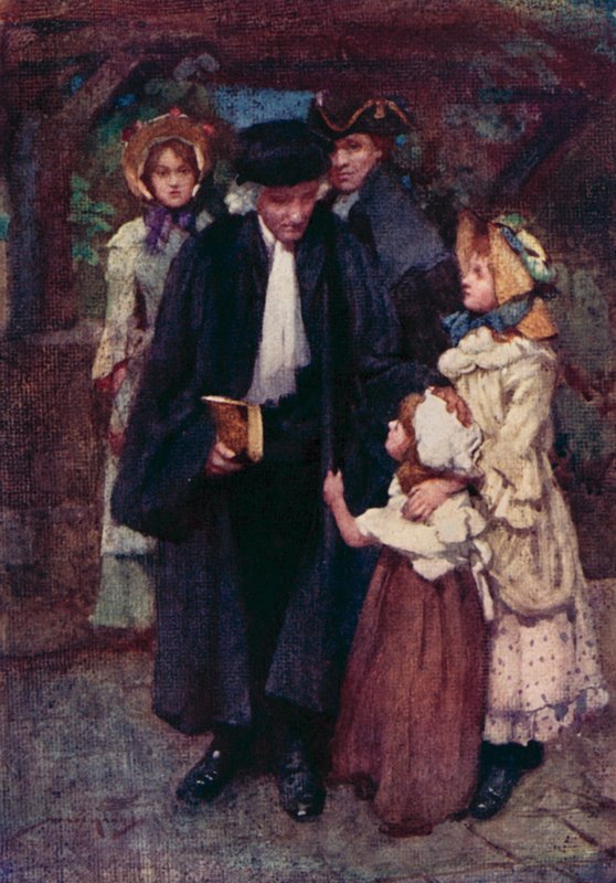 Ilustrace pro The Deserted Village od Olivera Goldsmitha (barevné lito) od William Lee Hankey