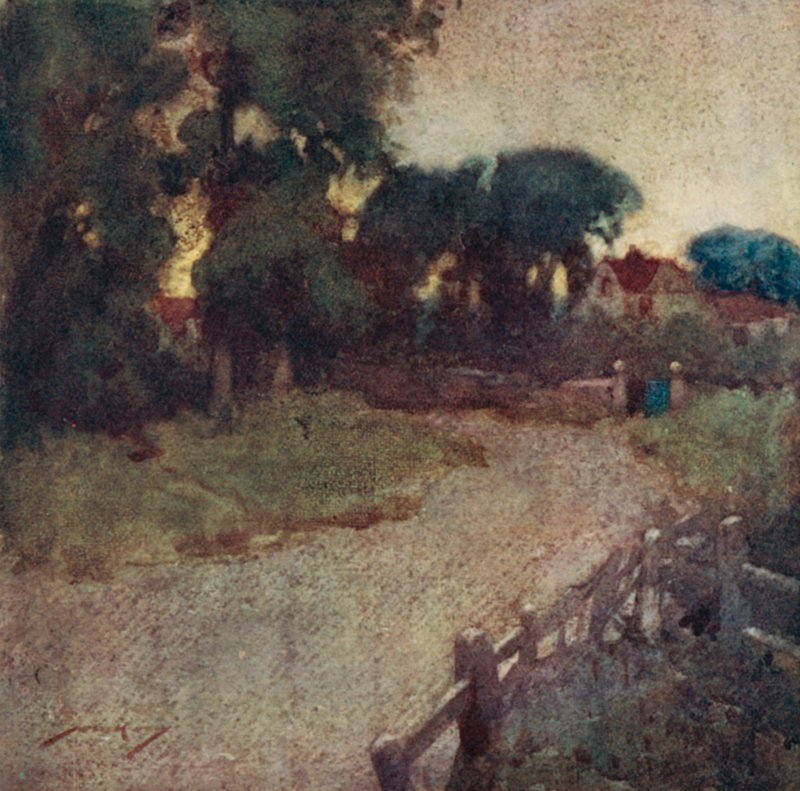 Ilustrace pro The Deserted Village od Olivera Goldsmitha (barevné lito) od William Lee Hankey