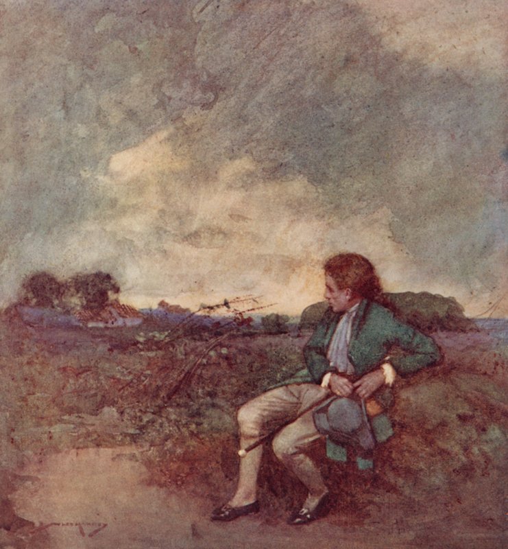 Ilustrace pro The Deserted Village od Olivera Goldsmitha (barevné lito) od William Lee Hankey