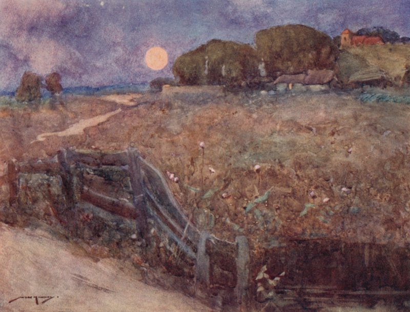 Ilustrace pro The Deserted Village od Olivera Goldsmitha (barevné lito) od William Lee Hankey