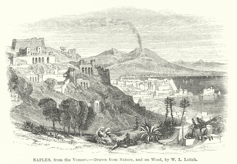 Neapol, z Vomero (rytina) od William Leighton (after) Leitch