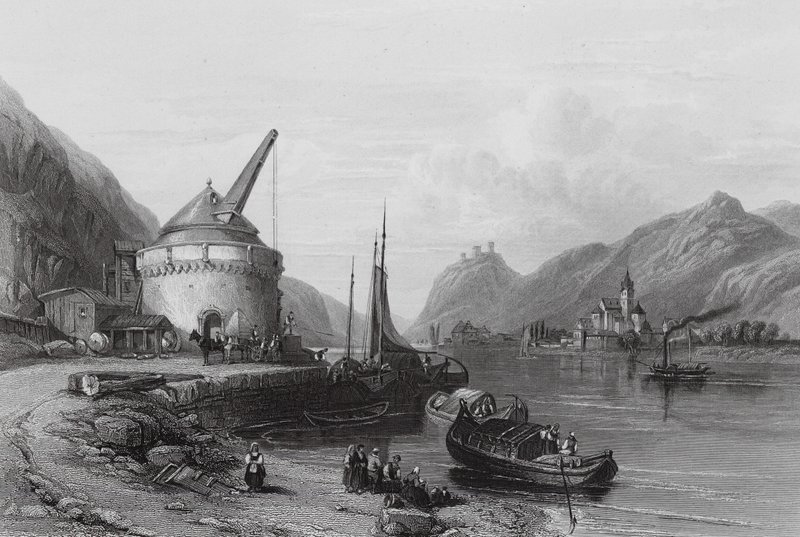 U Andernachu na Rýně (rytina) od William Leighton (after) Leitch