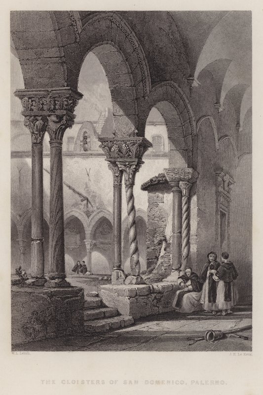 Kláštery San Domenico, Palermo (rytina) od William Leighton Leitch