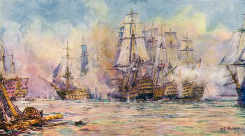 Bitva o Trafalgar od William Lionel (after) Wyllie