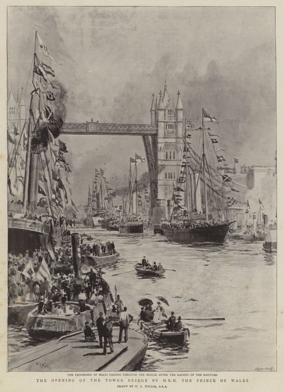 Otevření Tower Bridge HRH prince z Walesu od William Lionel Wyllie