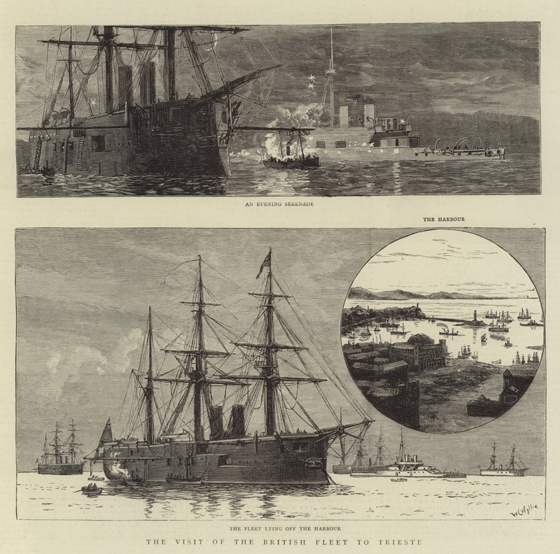 Návštěva britské flotily do Terstu od William Lionel Wyllie
