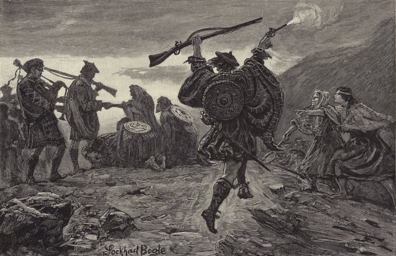 Rob Roy přivítán svým klanem od William Lockhart Bogle