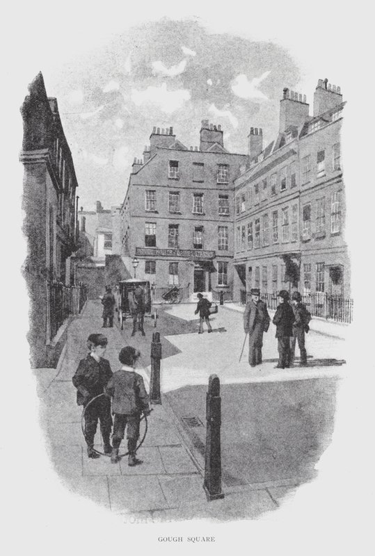 Gough Square (litho) od William Luker