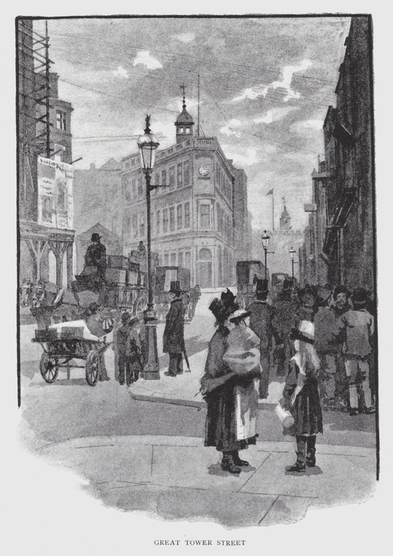 Great Tower Street (litho) od William Luker