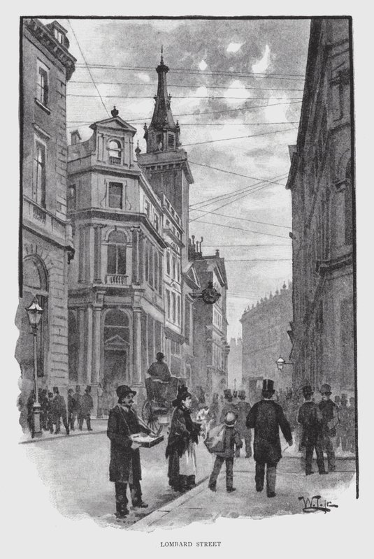 Lombard Street (litho) od William Luker