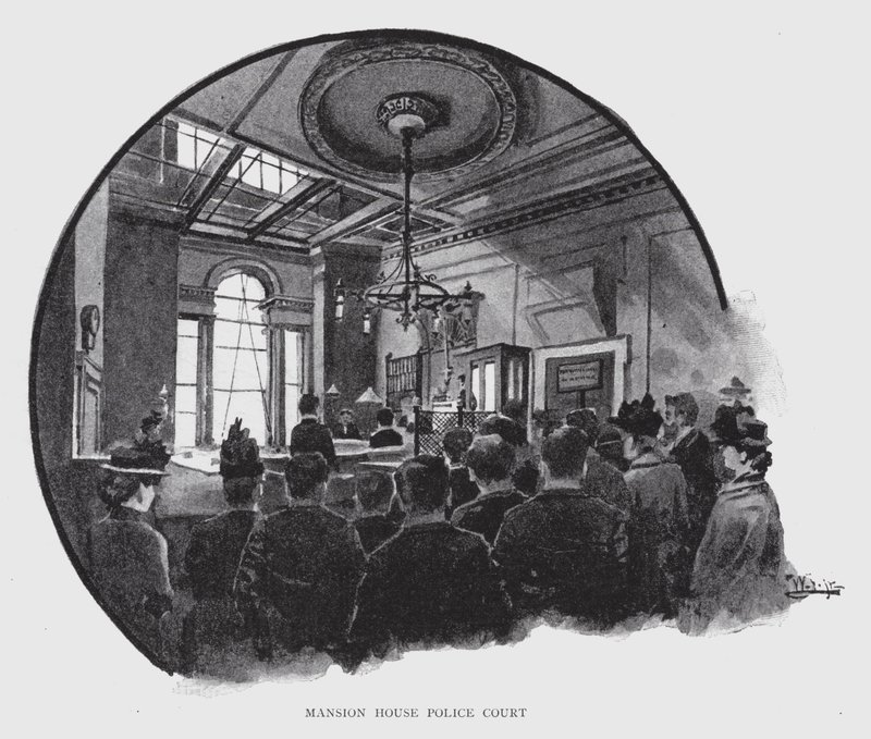 Policejní soud Mansion House (litho) od William Luker