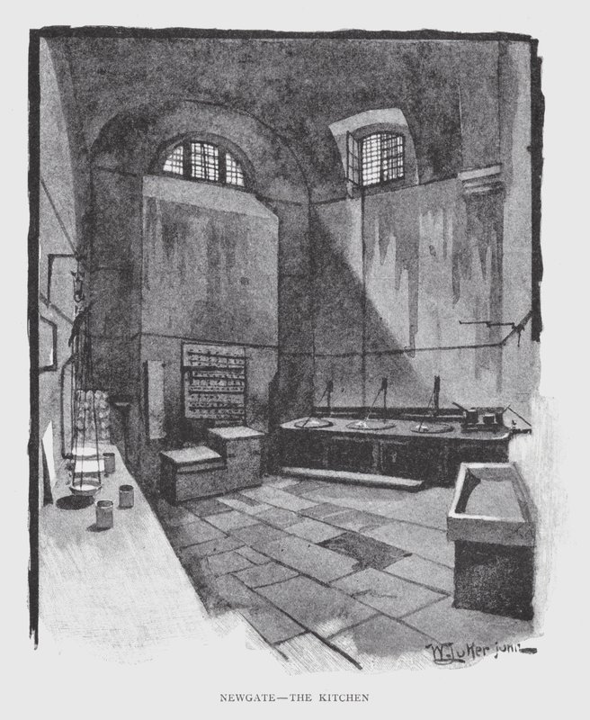 Newgate, the Kitchen (litho) od William Luker