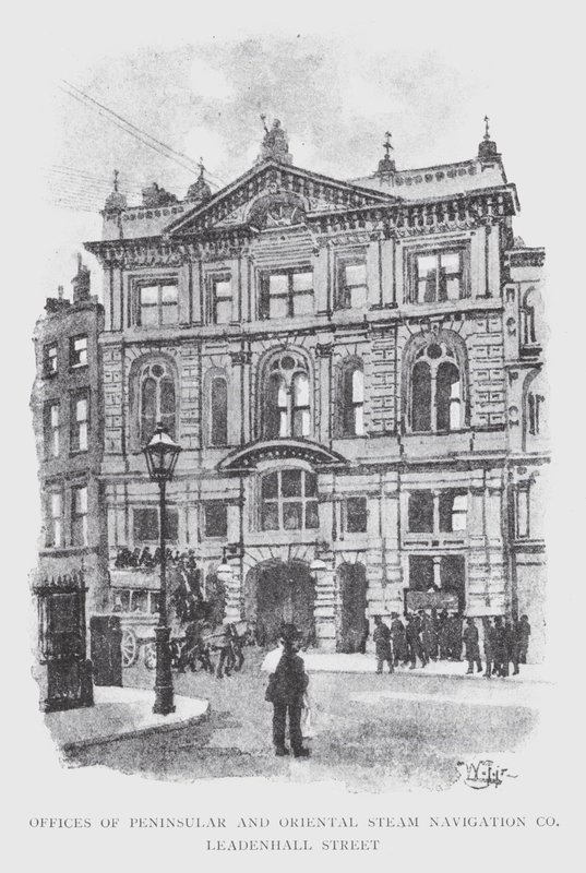Kanceláře Peninsular and Oriental Steam Navigation Co, Leadenhall Street (litho) od William Luker