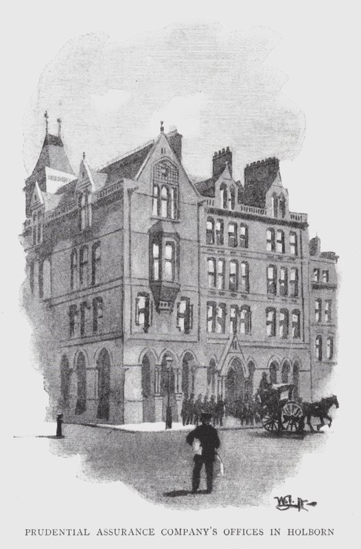 Kanceláře Prudential Assurance Company v Holbornu (litho) od William Luker
