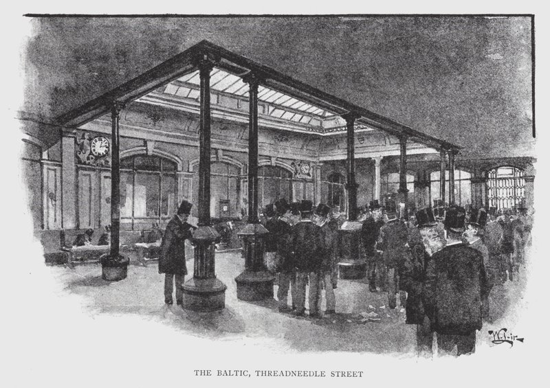 The Baltic, Threadneedle Street (litho) od William Luker