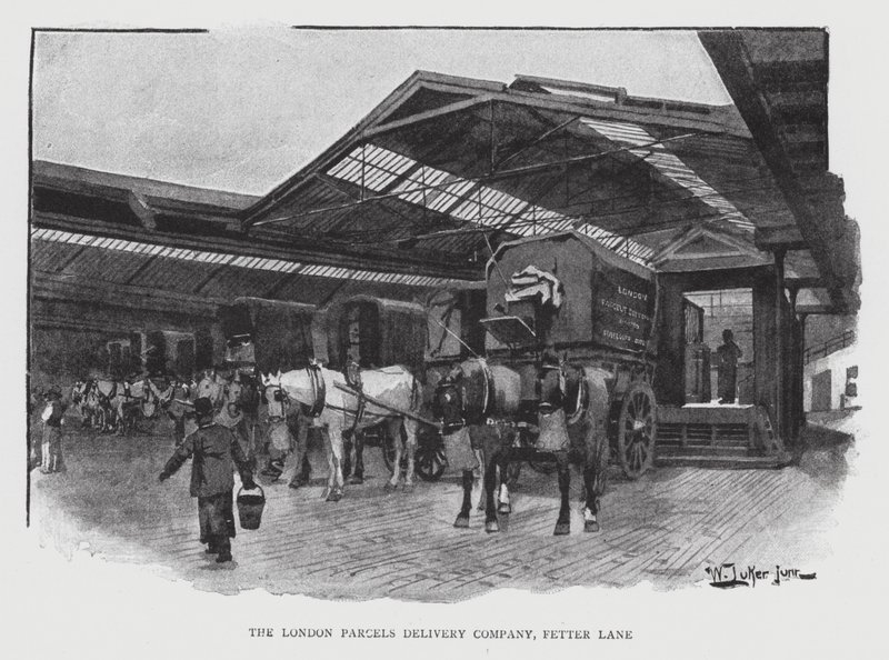 The London Parcels Delivery Company, Fetter Lane (litho) od William Luker