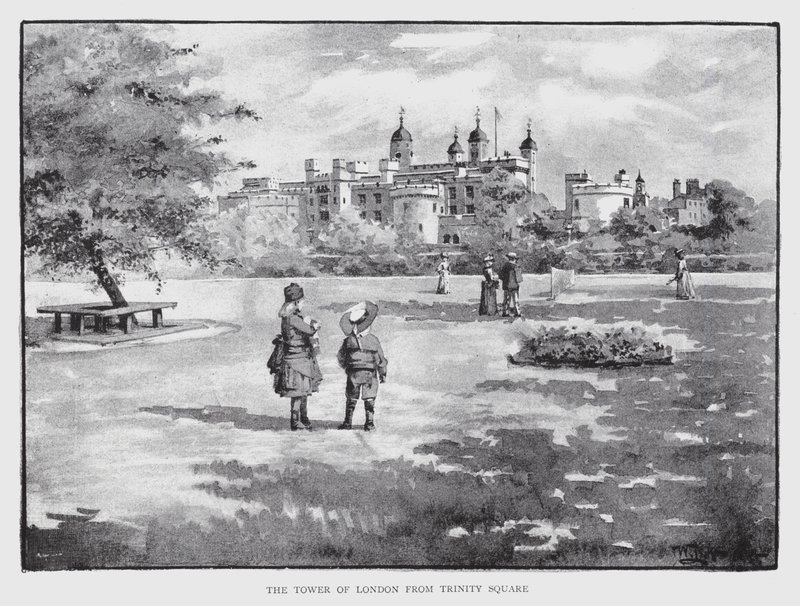 Tower of London z Trinity Square (litho) od William Luker