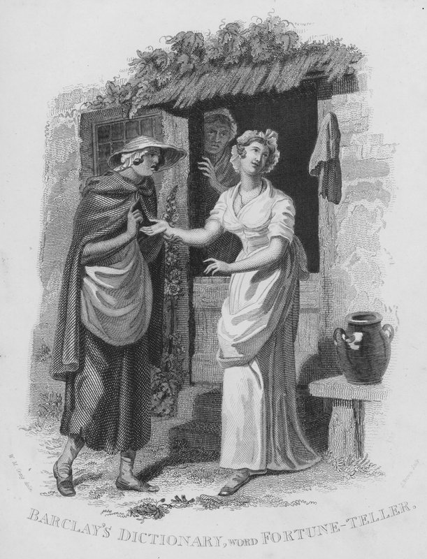 Barclays Dictionary, slovo: Fortune-teller (rytina) od William Marshall (after) Craig