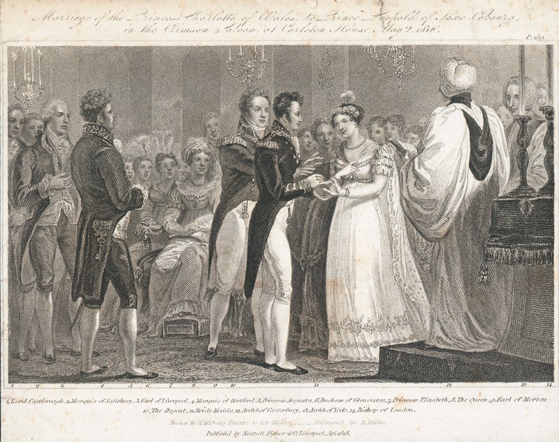 Svatba princezny Charlotte od William Marshall (after) Craig