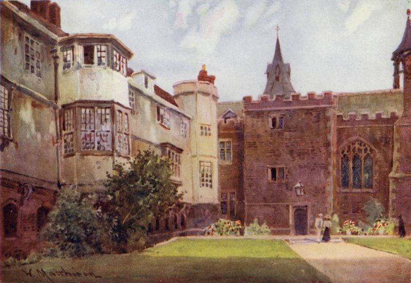 Starý dvůr v Queens College od William Matthison