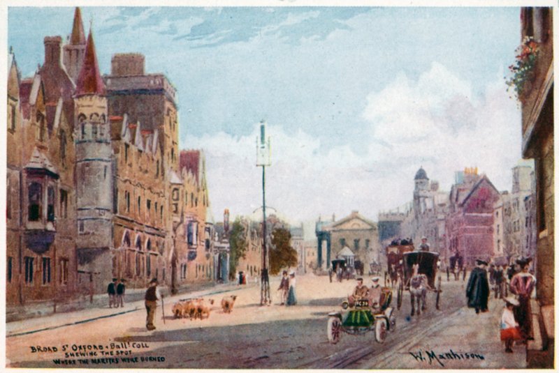 Broad St, Oxford, a Balliol College od William Matthison