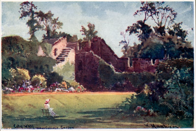 Oxford City Wall, New College Garden od William Matthison