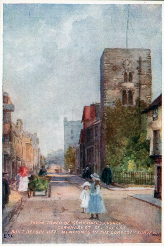 Saská věž, kostel sv. Michala, Cornmarket St od William Matthison