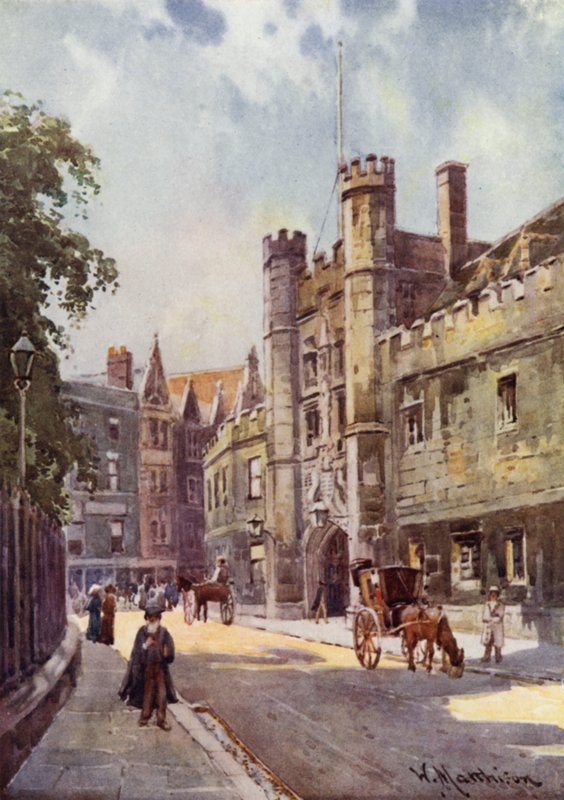 Brána Christs College ze St Andrews Street od William Matthison