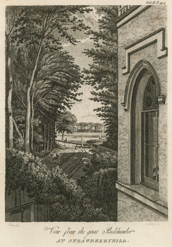 Pohled z velké ložnice na Strawberry Hill, Londýn od William Pars