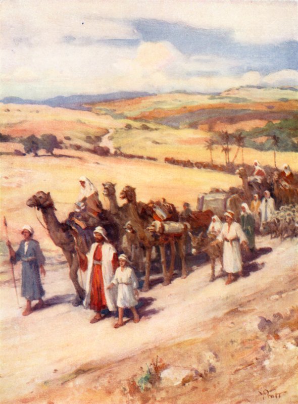 Jákob se vrací do Kanaánu, Genesis xxxi od William Pratt