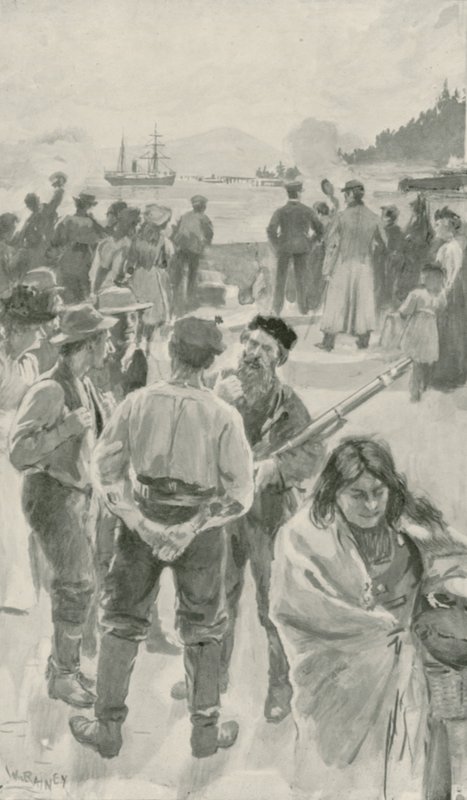Příjezd roční lodi do Fort York, Hudson Bay od William Rainey