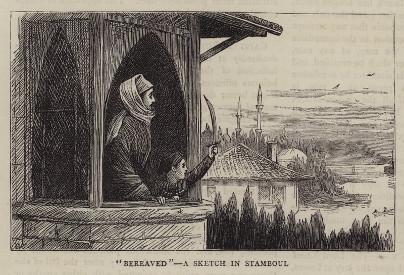 Pozůstalí, skica ve Stamboulu od William Ralston