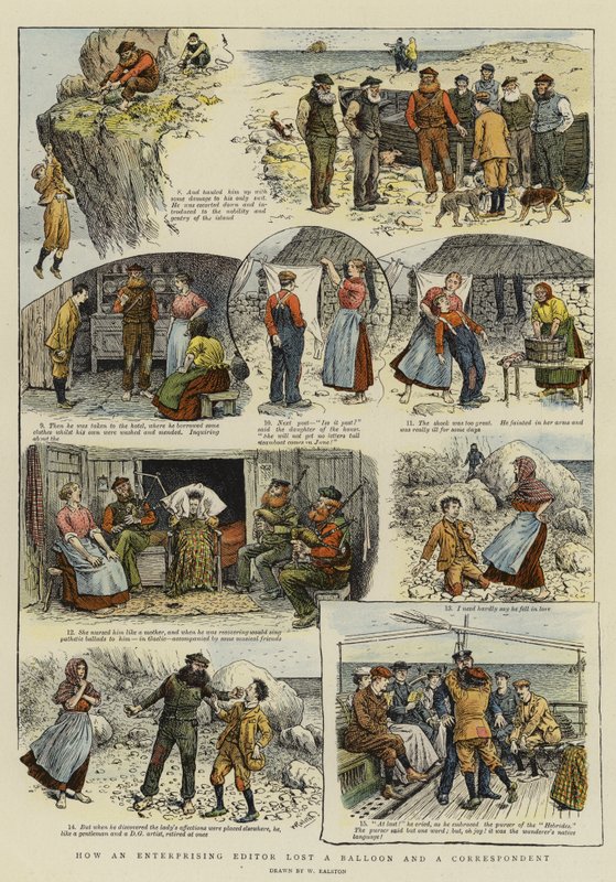 Jak podnikavý redaktor ztratil balónek a korespondenta (chromolitho) od William Ralston