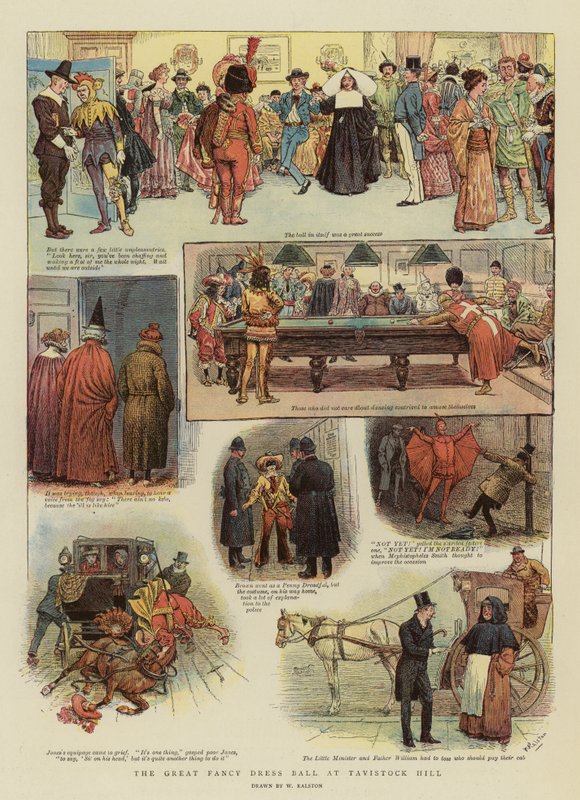 Velký maškarní ples na Tavistock Hill od William Ralston