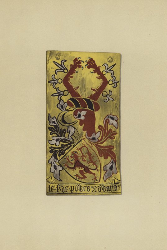 Sir Edward Cherleton, Lord Cherleton z Powys, 1406-7-1420 (chromolitho) od William St John Hope