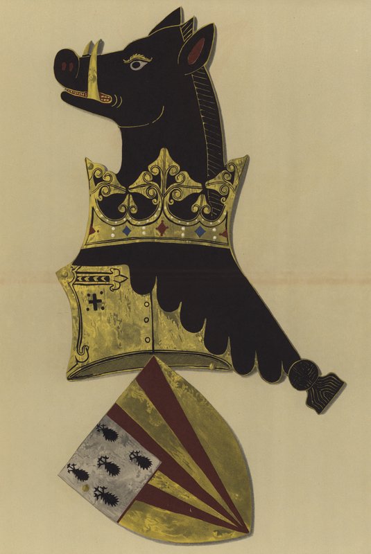 Sir Ralph Bassett, lord Bassett z Draytonu, 1368-1390 (chromolitho) od William St John Hope