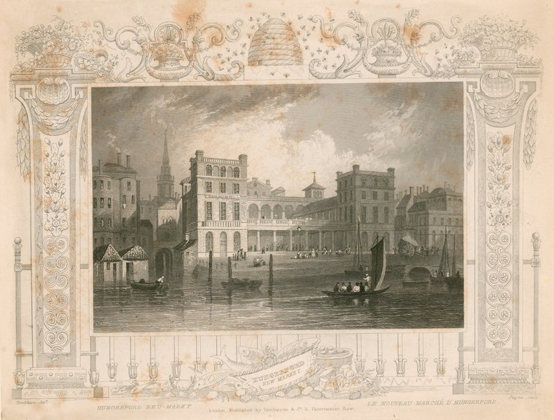New Hungerford Market, Londýn od William Tombleson