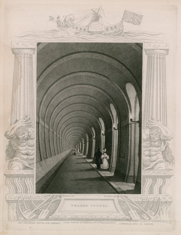 Temžský tunel od William Tombleson