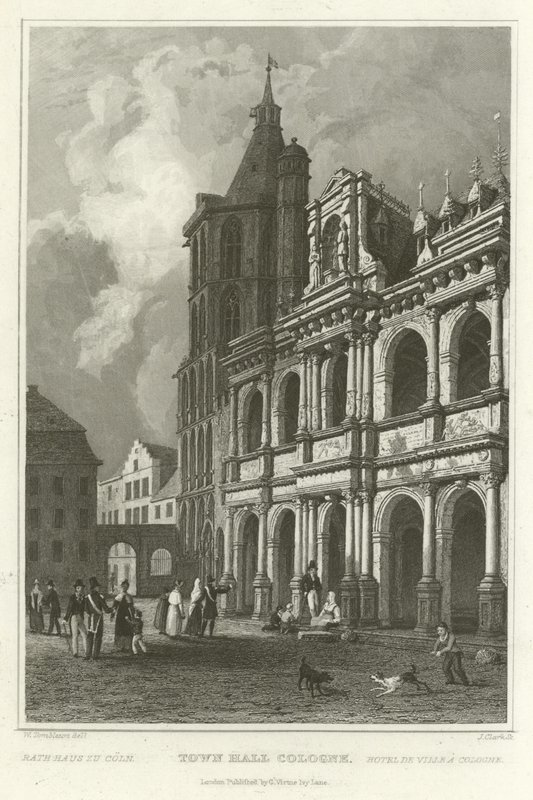 Radnice Kolín nad Rýnem od William Tombleson