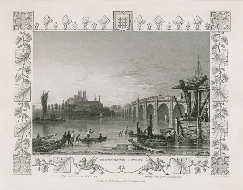 Westminsterský most od William Tombleson
