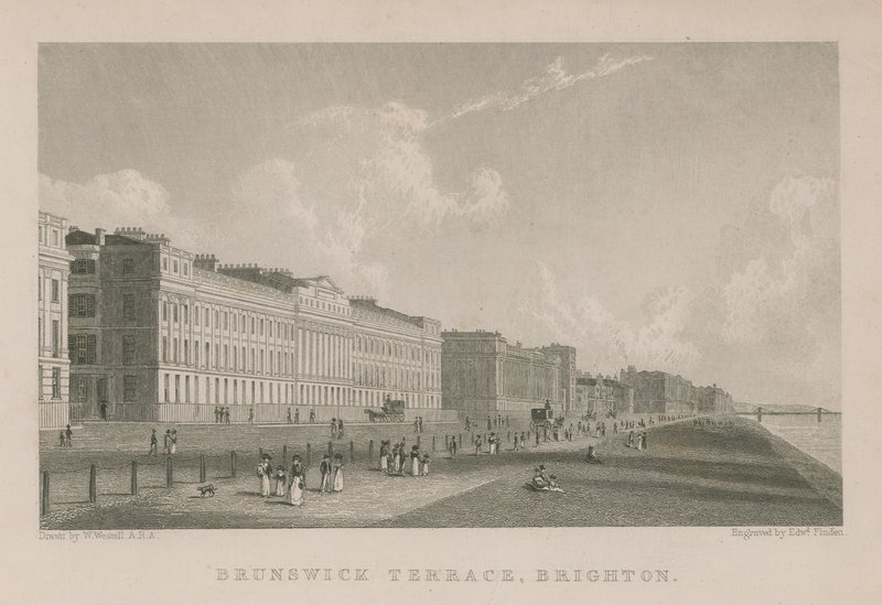 Celkový pohled na Brunswick Terrace v Brightonu od William Westall