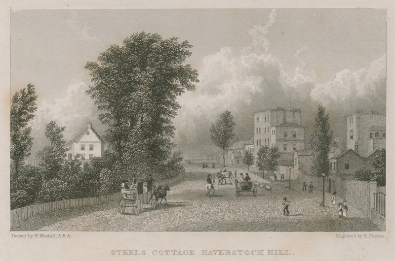 Chata sira Richarda Steela, Haverstock Hill od William Westall