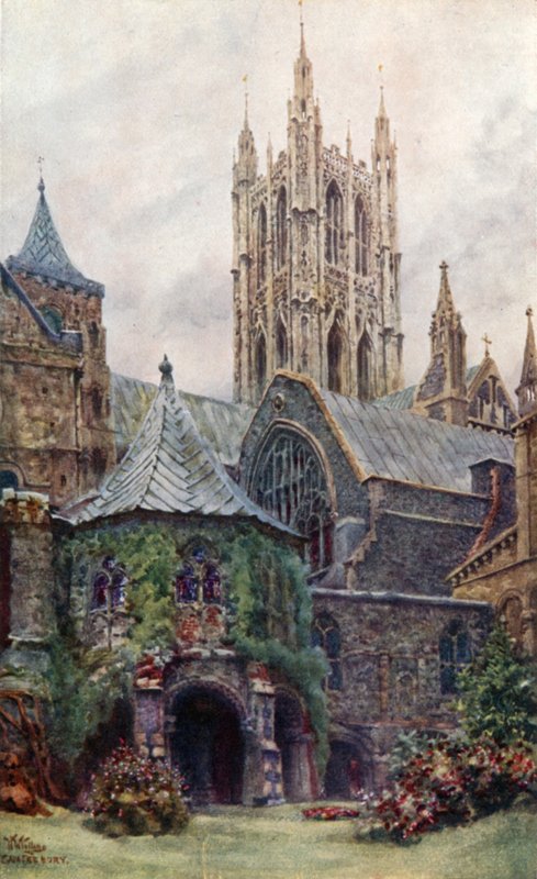 Canterbury, baptisterium a kapitula (barevné lito) od William Wiehe Collins