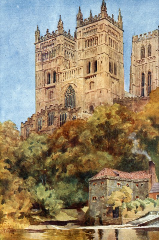 Durham, západní věže (barevné lito) od William Wiehe Collins