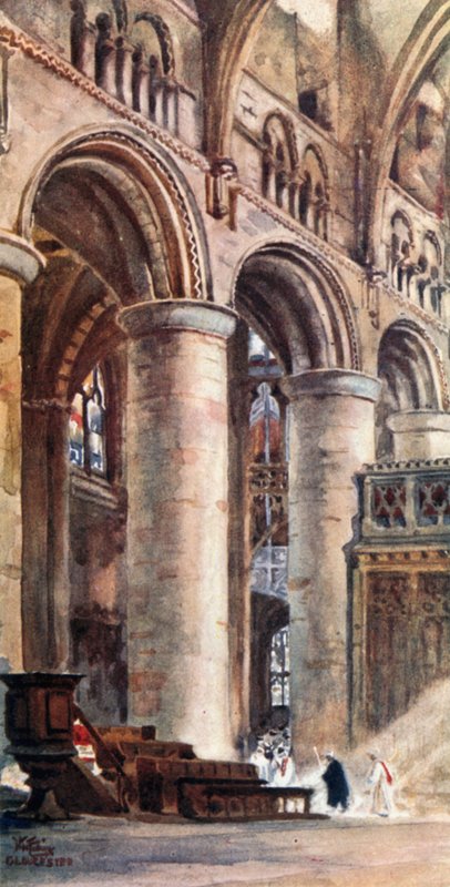 Gloucester, Interiér lodi (barevné lito) od William Wiehe Collins