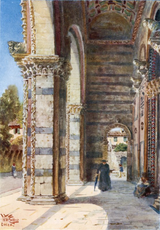 Lucca. Veranda katedrály (barva lito) od William Wiehe Collins