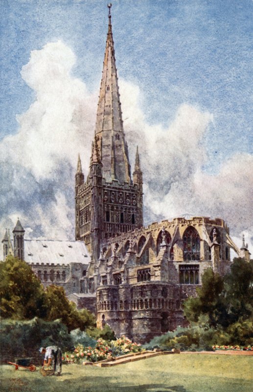 Norwich ze severovýchodu (barva litho) od William Wiehe Collins